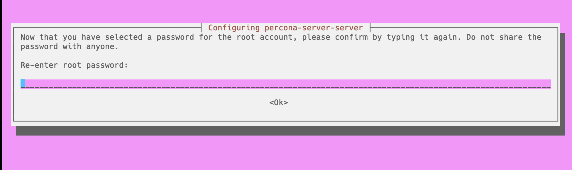 Confirm the password Confirm the password